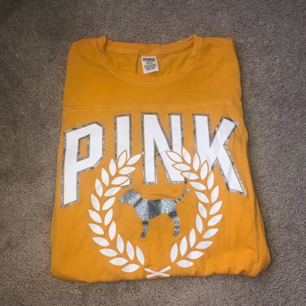PINK yellow shirt